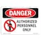 Signmission OSHA Danger Sign, 7" Height, 10" Width, Authorized Personnel Only, Landscape, DS-D-L-1035 OS-DS-D-710-L-1035 - alternate 1